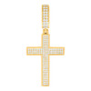 Yellow Gold Plated Moissanite Religion Charm Classic Latin Cross Pendant 3/5 CT