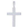 Sterling Silver Moissanite Religious Charm Classic Latin Cross Pendant 1.81 CT
