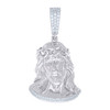 925 Sterling Silver Moissanite Religious Ivy Crown Jesus Face Pendant 0.67 CT