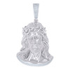 925 Sterling Silver Moissanite Religious Ivy Crown Jesus Face Pendant 2.61 CT