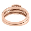 Brown Diamond Engagement Wedding Ring Rose Gold Square Design Bridal Set 1 Tcw.