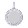 925 Sterling Silver Moissanite Bubble Halo Photo Memory Frame Pendant 2.72 CT