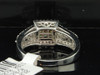 Brown Diamond Engagement Ring 14K White Gold Princess & Round Cut 1/2 Ct