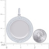 925 Sterling Silver Moissanite Bubble Halo Photo Memory Frame Pendant 5.46 CT