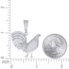 925 Sterling Silver Pink Moissanite Wildlife Charm Rooster Cock Pendant 1.50 CT