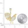 Yellow Gold Plated Pink Moissanite Wildlife Charm Rooster Cock Pendant 1.50 CT