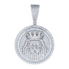 Sterling Silver Baguette Moissanite Leo Zodiac Medallion Lion Pendant 6.64 CT
