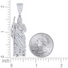 925 Sterling Silver Moissanite Iced Saint Charm Walking St. Jude Pendant 4.40 CT