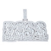 Sterling Silver Baguette Moissanite Iced Charm Block Font BOSS Pendant 13.53 CT
