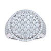 925 Sterling Silver Moissanite Scattered Round Pinky Ring 3.57 CT | Size 8 to 10