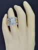 Diamond Bridal Set .925 Sterling Silver Antique Filigree Engagement Ring 0.93 Ct