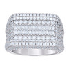 Sterling Silver Moissanite Iced Out Beveled Edge Rectangle Pinky Ring 4.62 CT