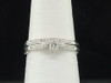 Ladies 10K White Gold Solid Round Cut Diamond Engagement Ring Bridal Set 0.27 ct