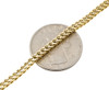 Mens Ladies 1/10th 10K Yellow Gold 3 MM Franco Box Chain Necklace 20" to 30"