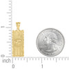 Real 10K Yellow Gold Texture D/C Statue of Liberty 1 Million Dollar Bill Pendant