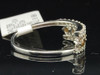 Brown Diamond Five Stone Wedding Band White Gold Round Cut Ring 0.62 Ct.