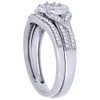 Round Solitaire Diamond Engagement Wedding Ring 10K White Gold Bridal Set .40 Ct