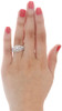 Round Solitaire Diamond Engagement Wedding Ring 10K White Gold Bridal Set .40 Ct
