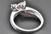 Heart Diamond Engagement Ring Round Cut 14K White Gold Love Shape 0.50 Ct