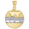 Genuine 10K Two Tone Gold Religious 0.90" Charm Last Supper Medallion Pendant