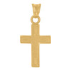 Genuine 10K Yellow Gold 0.50" Charm Registered Nurse RN Caduceus Cross Pendant
