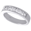 14K White God Channel Set Round Diamond Wedding Band Ladies Engagement Ring 1 Ct