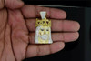 10K Yellow Gold Diamond Jesus Piece Head Crown King Hat Cross Pendant 3.75 Ct.