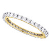 14k Yellow Gold Diamond Eternity Wedding Engagement Band Ring Prong Set 0.75 Ct.