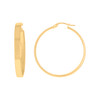 10K Yellow Gold Women's Polished 3mm Square Hinged Hoop Earrings | 10mm to 30mm