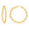 10K Yellow Gold Women's D/C Braid 5mm Twisted Round Hoop Earrings | 19mm to 63mm