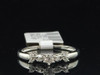 Ladies 10K White Gold Designer Round Diamond Engagement Ring Bridal Set 0.16 Ct.