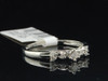 Ladies 10K White Gold Designer Round Diamond Engagement Ring Bridal Set 0.16 Ct.