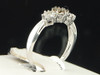 10k White Gold Brown Diamond Three Stone Wedding Band Engagement Ring 0.24 Ct.