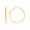 10K Yellow Gold Women's D/C 2mm Square Tube Hinged Hoop Earrings | 10mm to 30mm