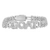 925 Sterling Silver Moissanite Custom 16.6mm Cuban Link GOAT Bracelet | 7" to 8"