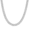Sterling Silver Baguette Moissanite 8mm Custom Square Cuban Chain | 16" to 24"