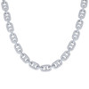925 Sterling Silver Moissanite Custom 10mm Puff Anchor Mariner Chain | 18" - 24"