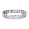 925 Sterling Silver Moissanite Custom 12mm Square Nugget Bracelet | 7.25" - 8.5"