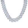 925 Sterling Silver Moissanite 20mm Custom Square Miami Cuban Chain | 22" to 24"