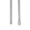 Sterling Silver Moissanite 9mm Semi Solid Square Miami Cuban Chain | 18" to 26"