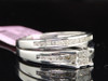Diamond Bridal Set 10K White Gold Ladies Round Cut Engagement Ring Band .50 ct