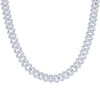 925 Sterling Silver Moissanite Custom 12mm Square Miami Cuban 22" Chain 22.80 CT