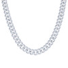 925 Sterling Silver Moissanite Custom 12mm Round Miami Cuban 22" Chain 24.84 CT