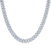925 Sterling Silver Moissanite Custom 10mm 2 Row Miami Cuban 22" Chain 25.10 CT