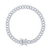 925 Sterling Silver Moissanite Custom 6mm Round Miami Cuban 7" Bracelet 2.70 CT