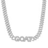 925 Sterling Silver Moissanite Custom 16.6mm GOAT Cuban Link 20" Necklace 10 CT