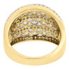 Diamond Wedding Band Ladies 14K Yellow Gold Round Dome Anniversary Ring 2 Tcw.