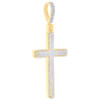 10K Yellow Gold Natural Diamond Men's Charm Tiered Halo Cross Pendant 1.25 CT
