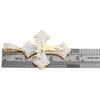 10K Yellow Gold Diamond Charm Jesus Crown Pointed Cross Crucifix Pendant 2.20 CT