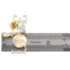 10K Yellow Gold Natural Diamond Women's World Map Globe Rose LOVE Pendant 1/2 CT